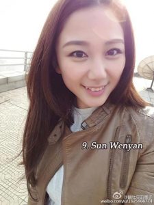 Sun Wenyan เกิดในปี 1989 นักกีฬาระบำใต้น้ำ เธอได้รับรางวัลเหรียญเงินในการแข่งขันของทีมในกีฬาโอลิมปิกฤดูร้อน 2012